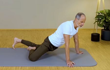 Vaja za raztezanje dimelj leva stran